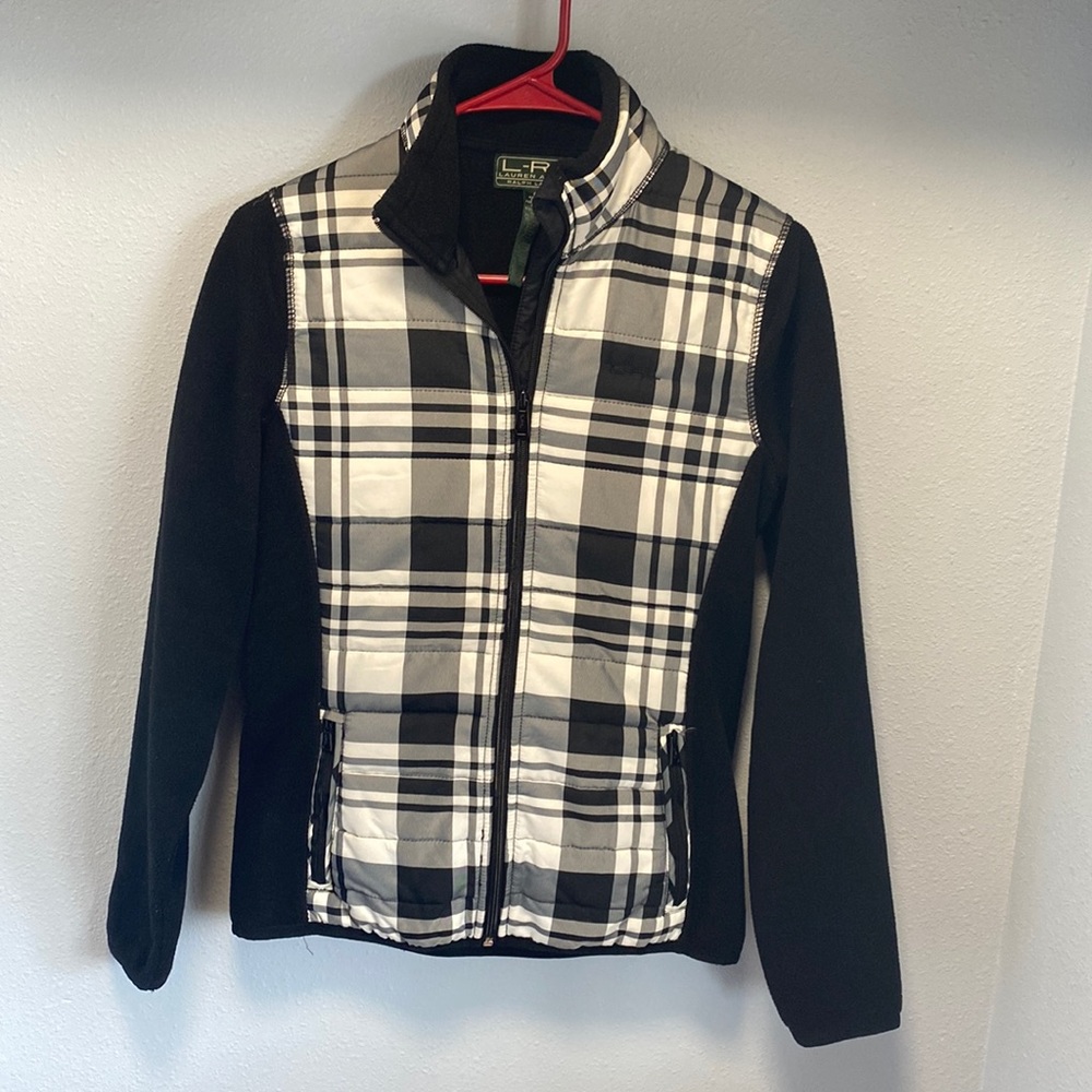 Ralph Lauren Plaid fleece jacket